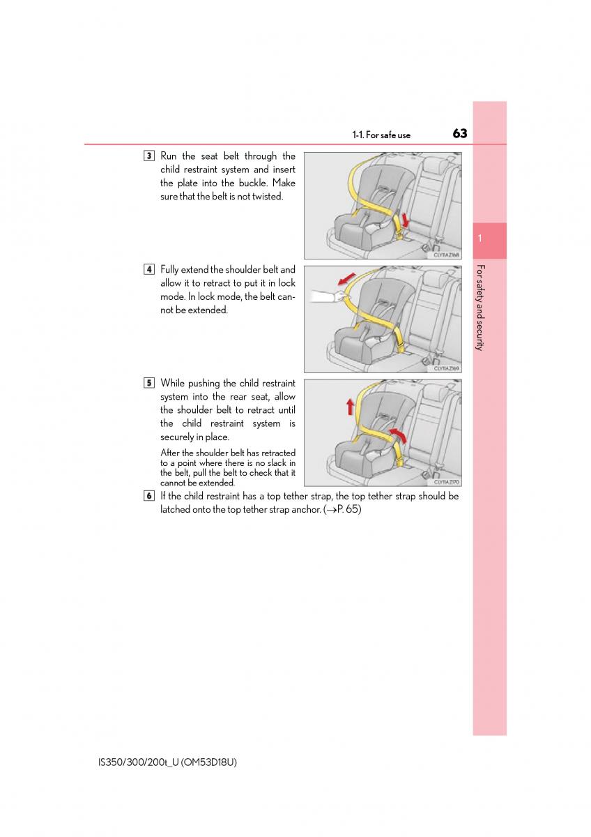 Lexus IS200t III 3 owners manual / page 63