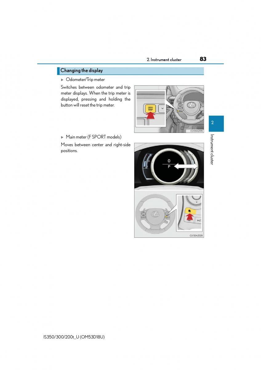 Lexus IS200t III 3 owners manual / page 83