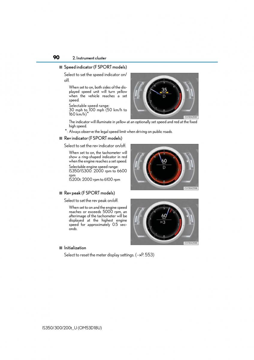 Lexus IS200t III 3 owners manual / page 90