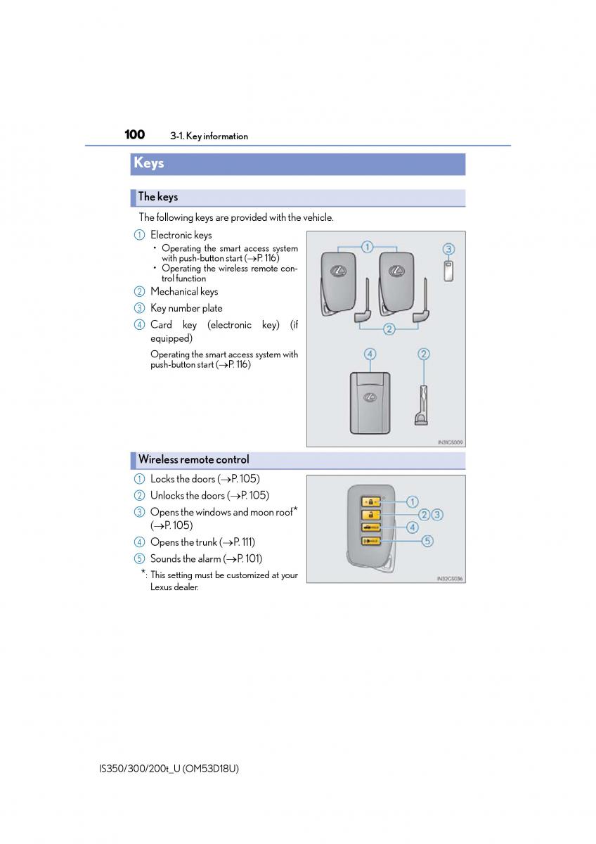 Lexus IS200t III 3 owners manual / page 100