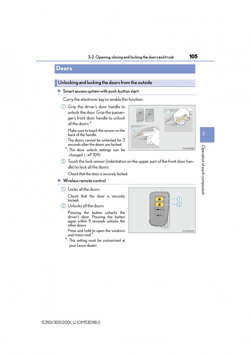 Lexus IS200t III 3 owners manual / page 105