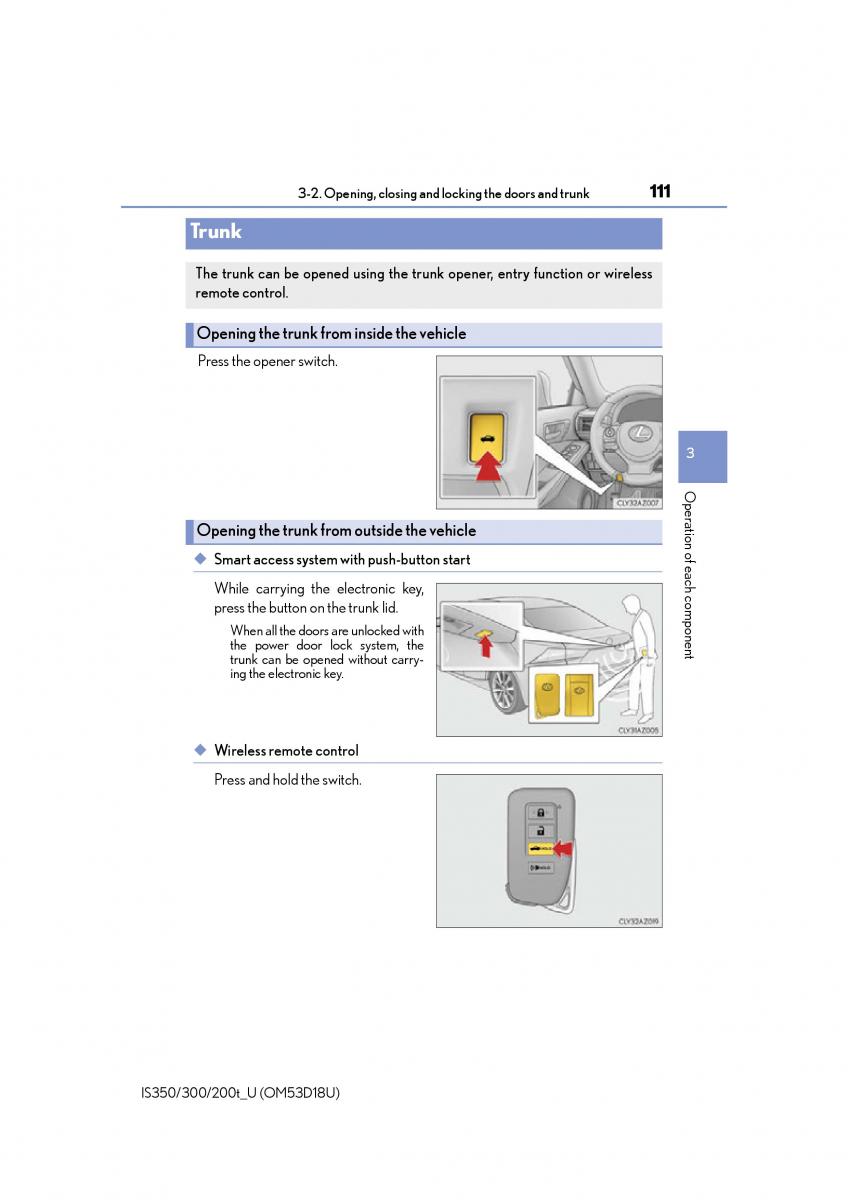 Lexus IS200t III 3 owners manual / page 111