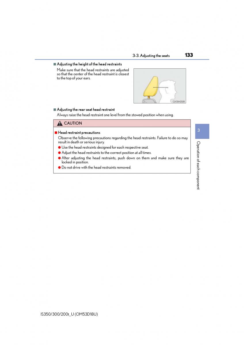 Lexus IS200t III 3 owners manual / page 133