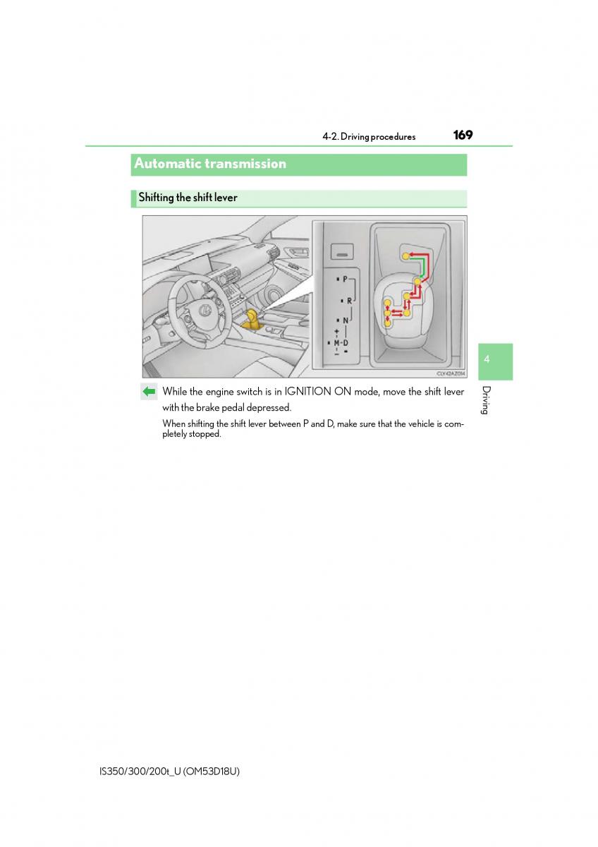 Lexus IS200t III 3 owners manual / page 169