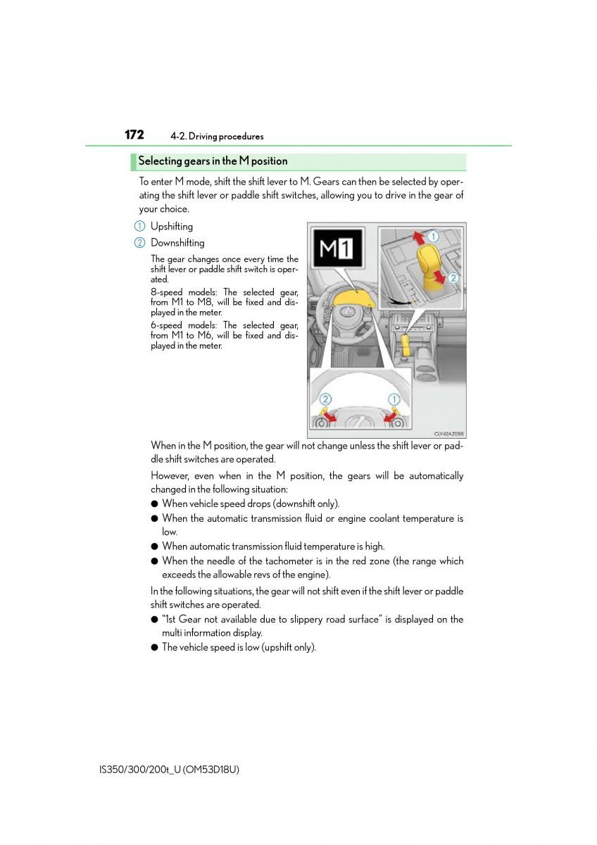 Lexus IS200t III 3 owners manual / page 172