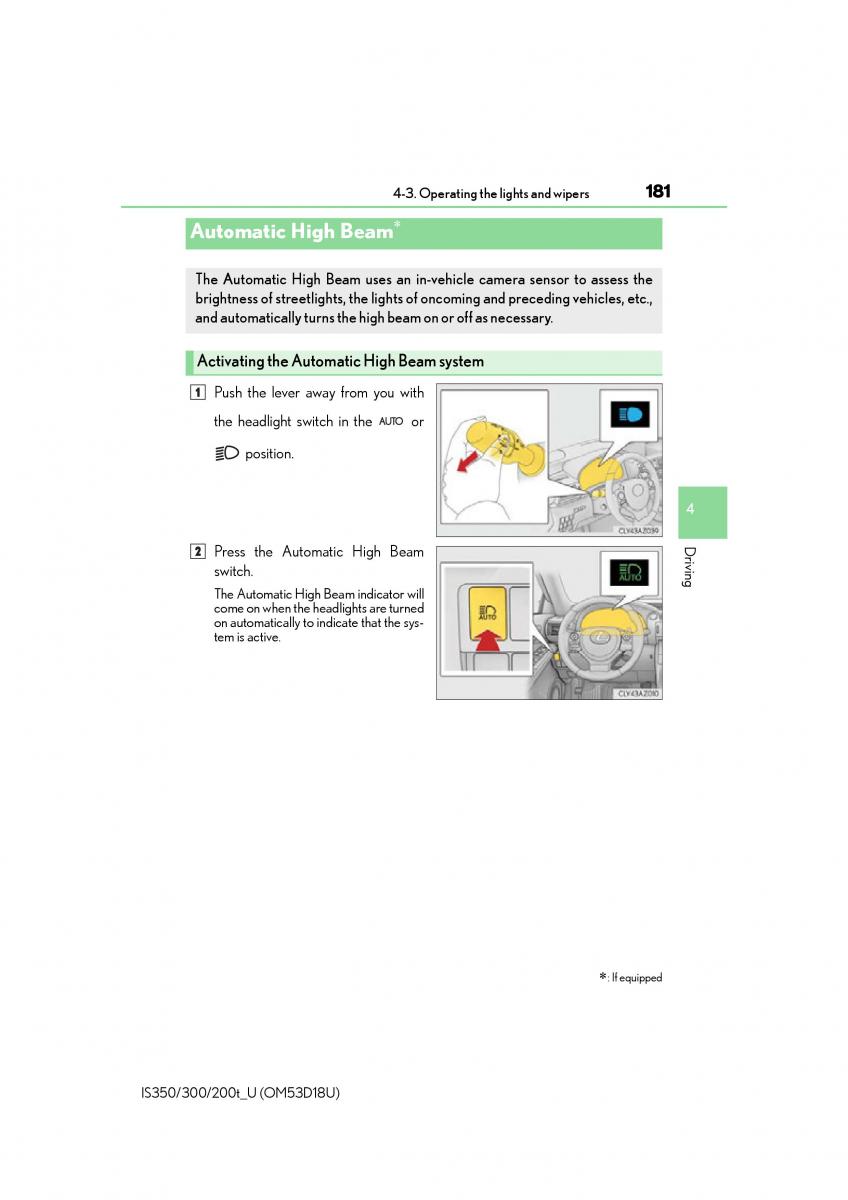 Lexus IS200t III 3 owners manual / page 181