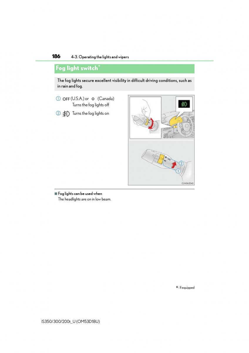 Lexus IS200t III 3 owners manual / page 186