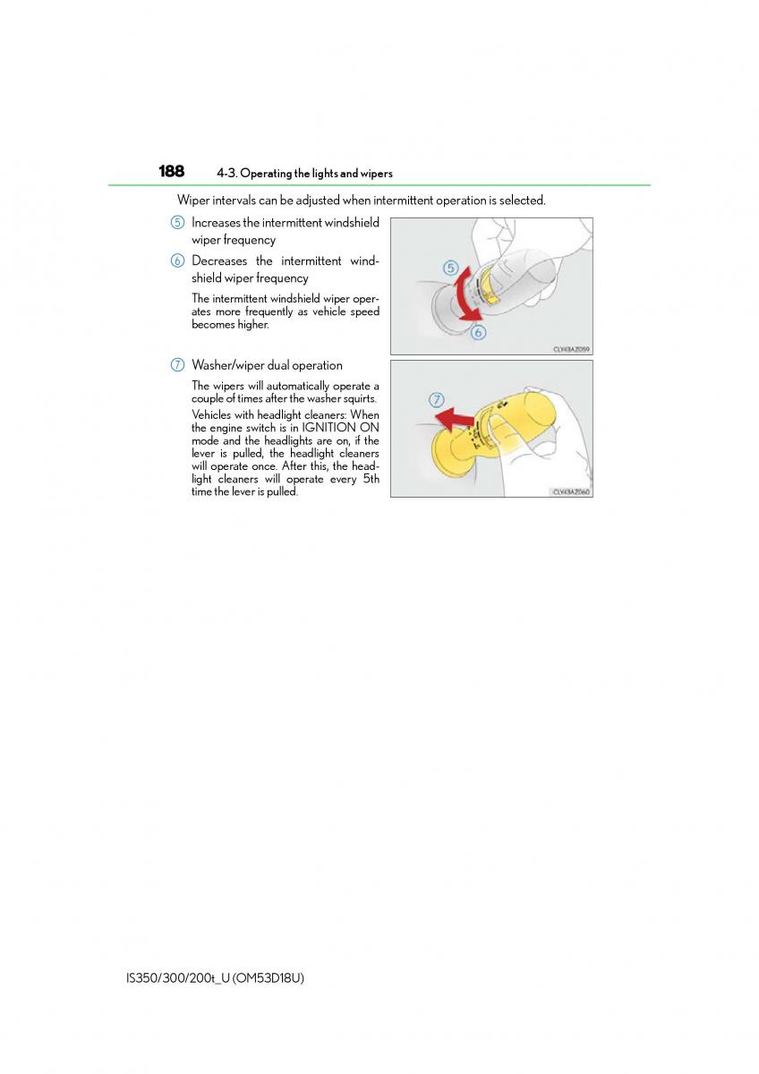 Lexus IS200t III 3 owners manual / page 188