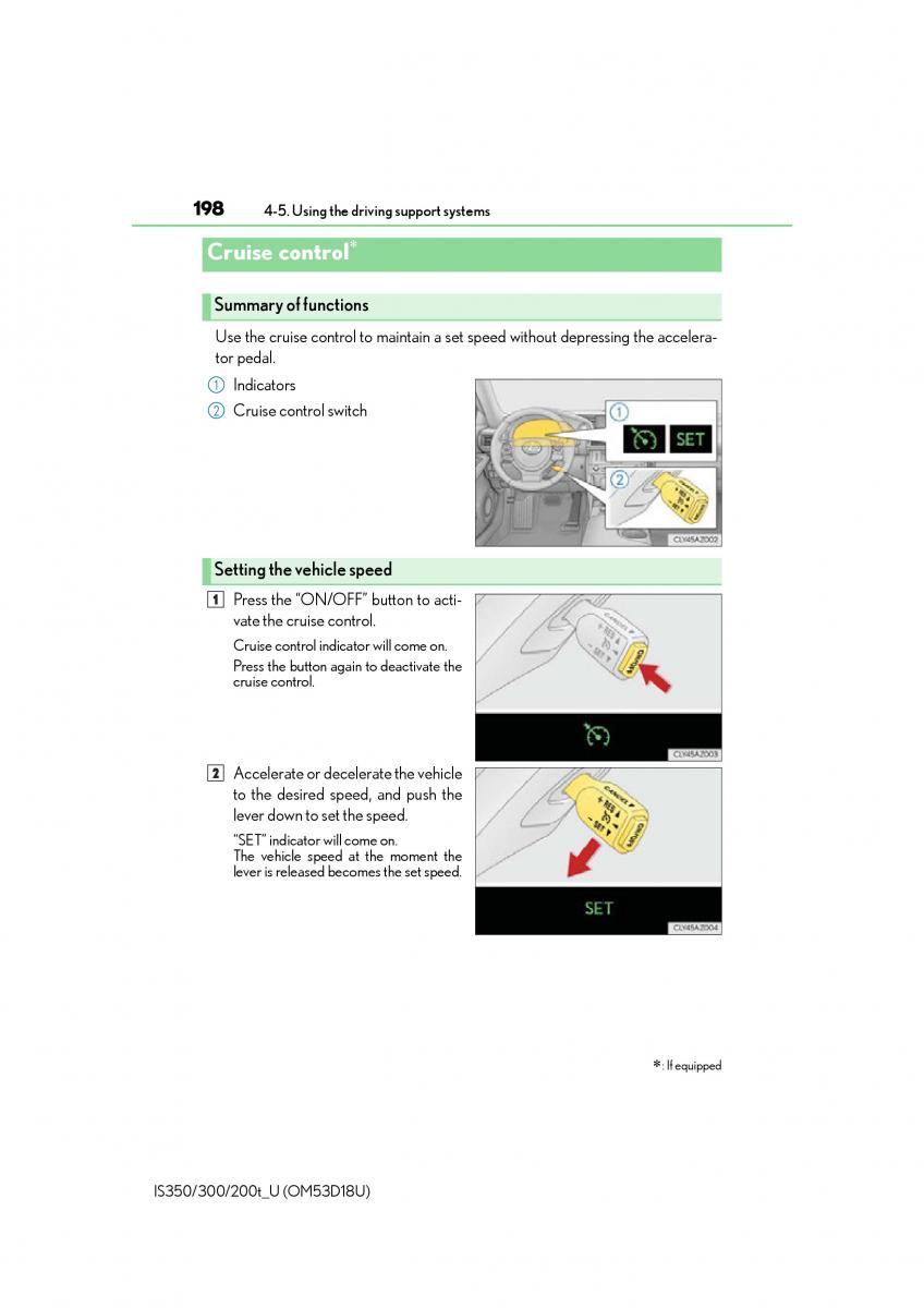 Lexus IS200t III 3 owners manual / page 198