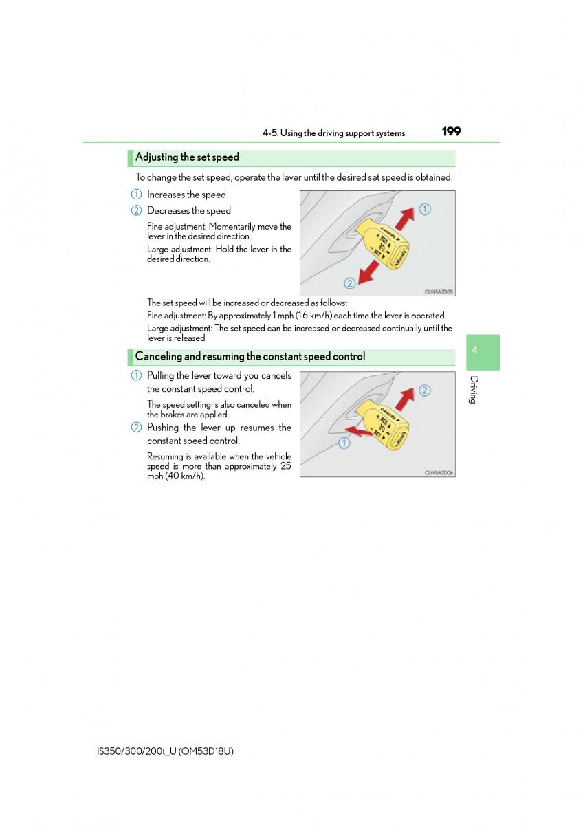 Lexus IS200t III 3 owners manual / page 199