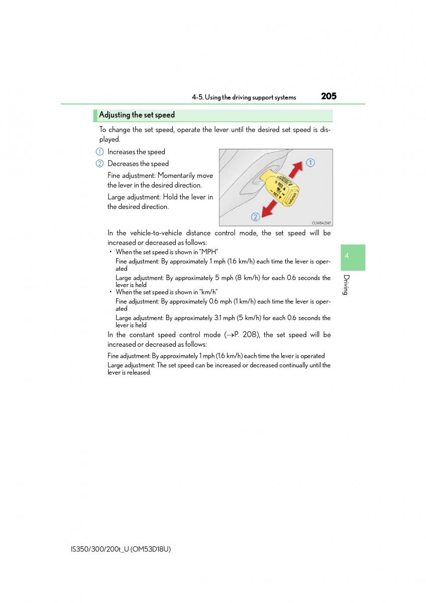 Lexus IS200t III 3 owners manual / page 205