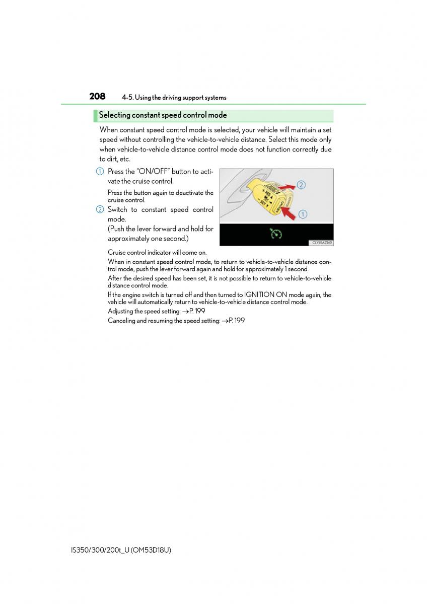 Lexus IS200t III 3 owners manual / page 208