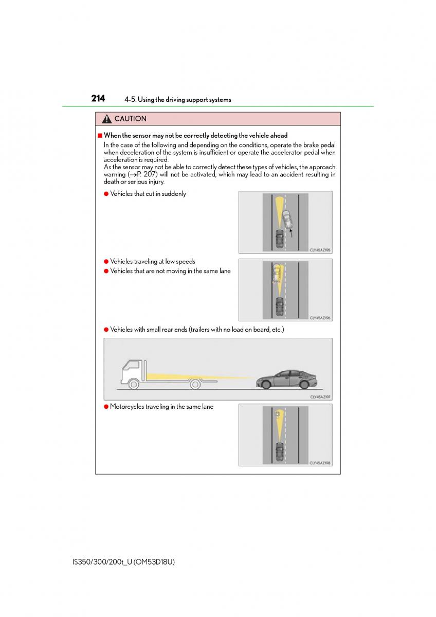 Lexus IS200t III 3 owners manual / page 214