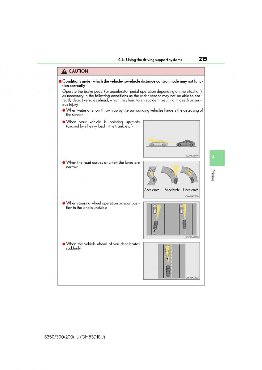 Lexus IS200t III 3 owners manual / page 215