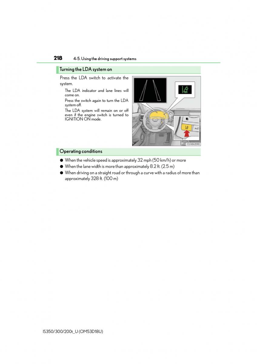 Lexus IS200t III 3 owners manual / page 218