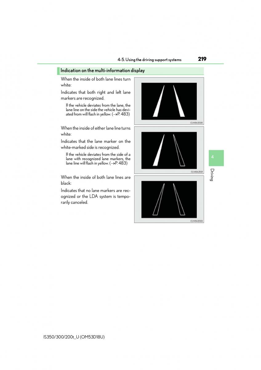 Lexus IS200t III 3 owners manual / page 219