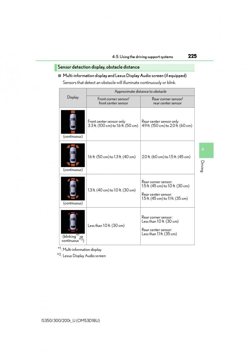 Lexus IS200t III 3 owners manual / page 225