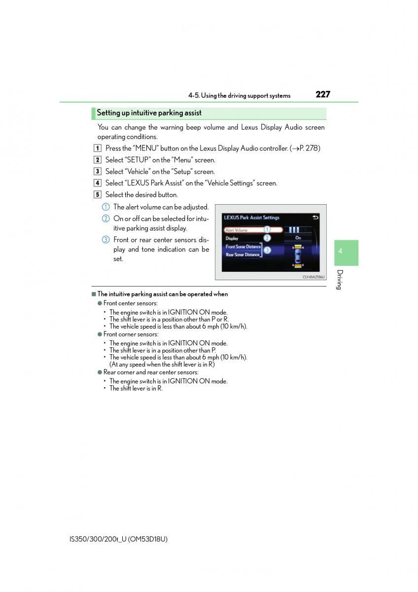 Lexus IS200t III 3 owners manual / page 227