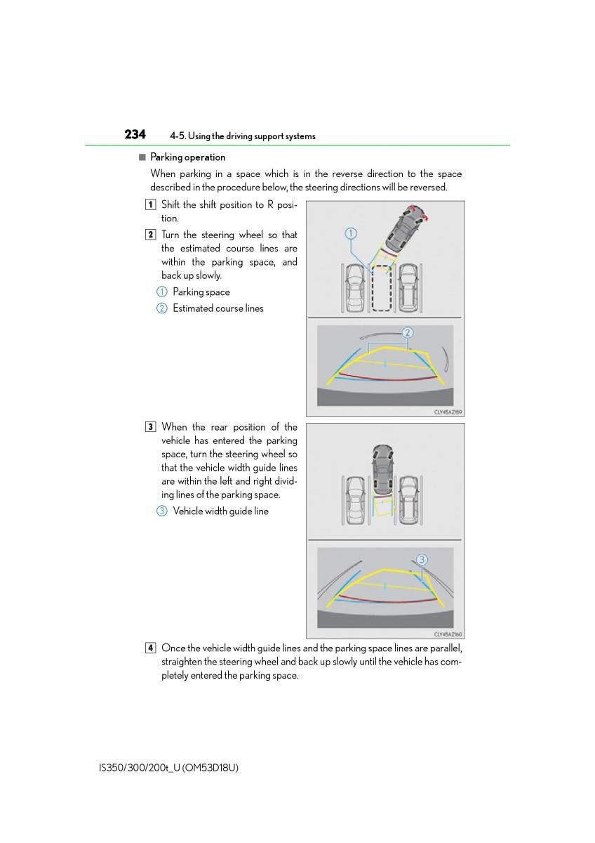 Lexus IS200t III 3 owners manual / page 234