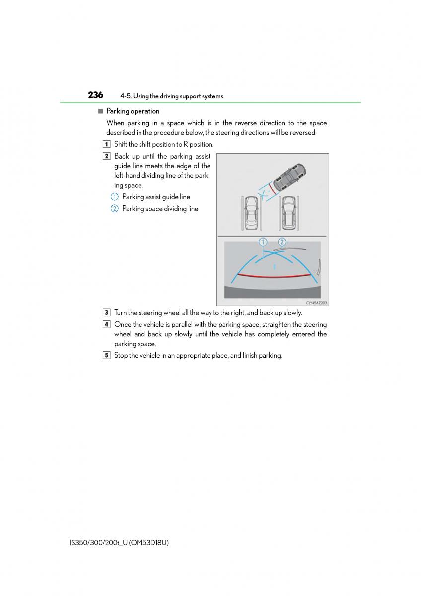 Lexus IS200t III 3 owners manual / page 236