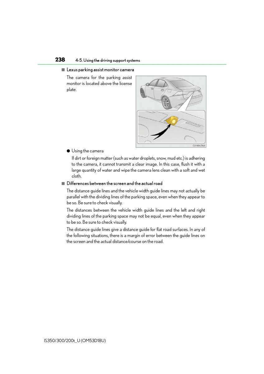 Lexus IS200t III 3 owners manual / page 238