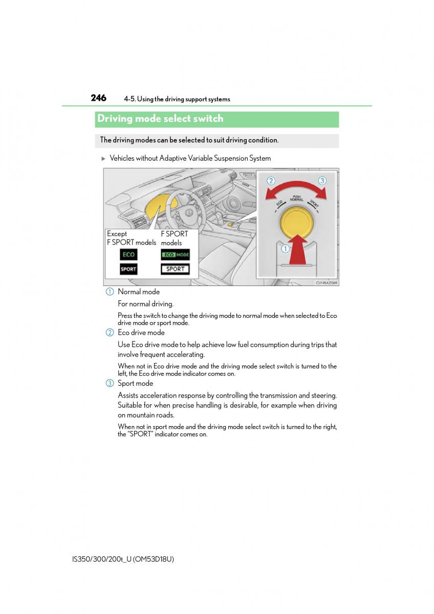 Lexus IS200t III 3 owners manual / page 246