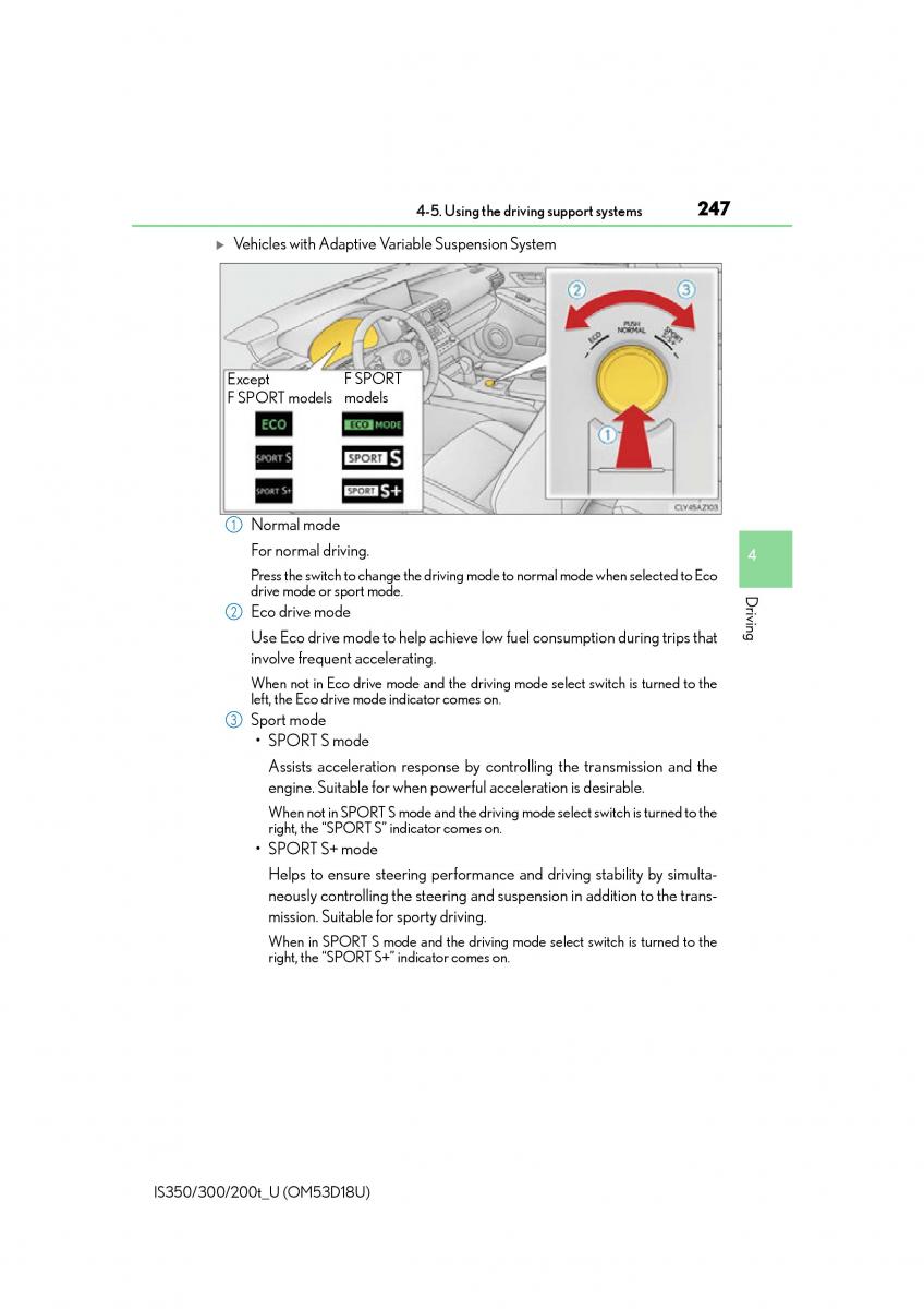 Lexus IS200t III 3 owners manual / page 247