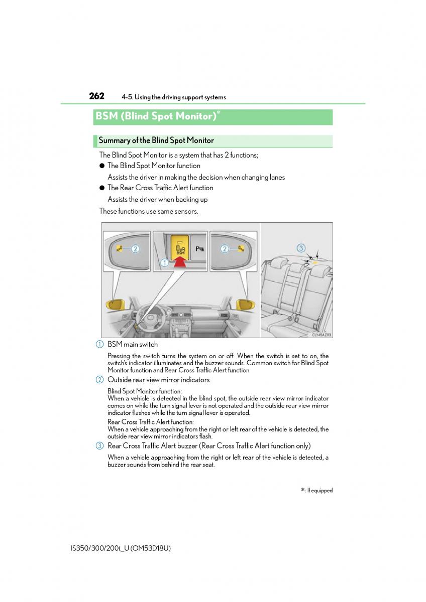 Lexus IS200t III 3 owners manual / page 262