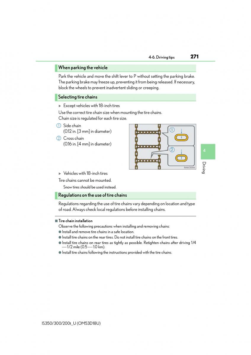 Lexus IS200t III 3 owners manual / page 271