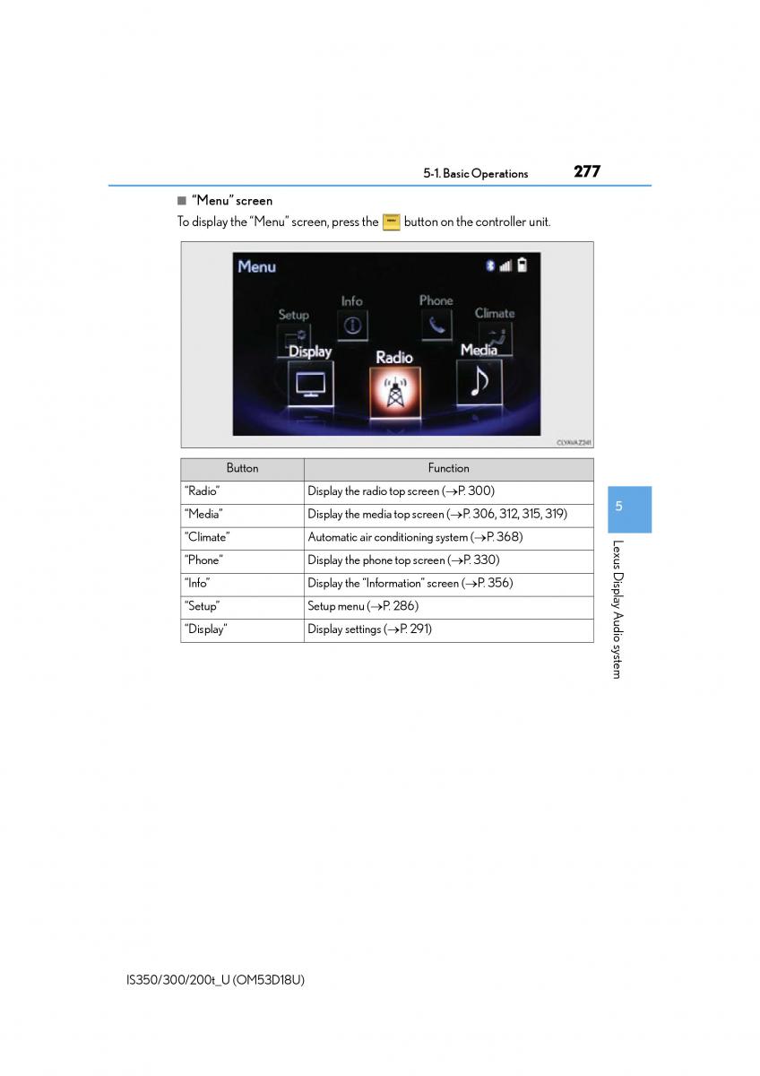 Lexus IS200t III 3 owners manual / page 277