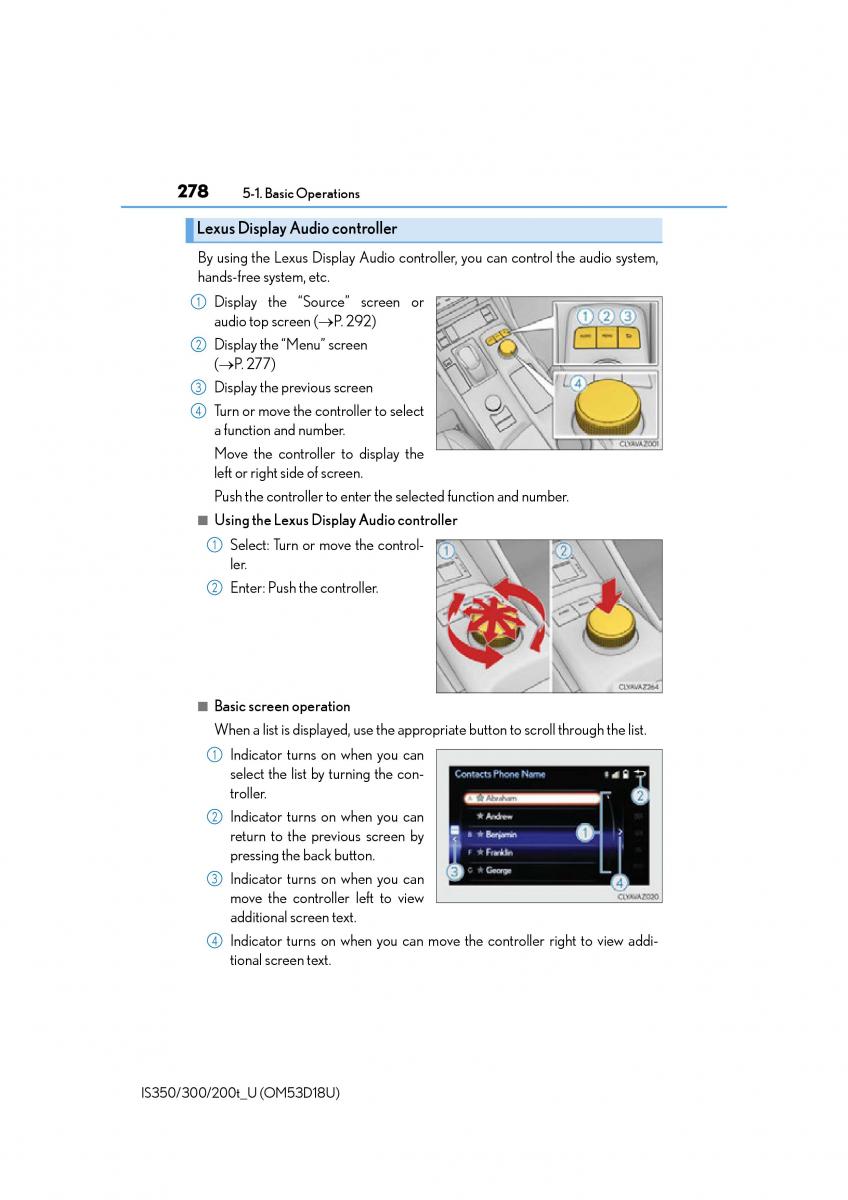 Lexus IS200t III 3 owners manual / page 278