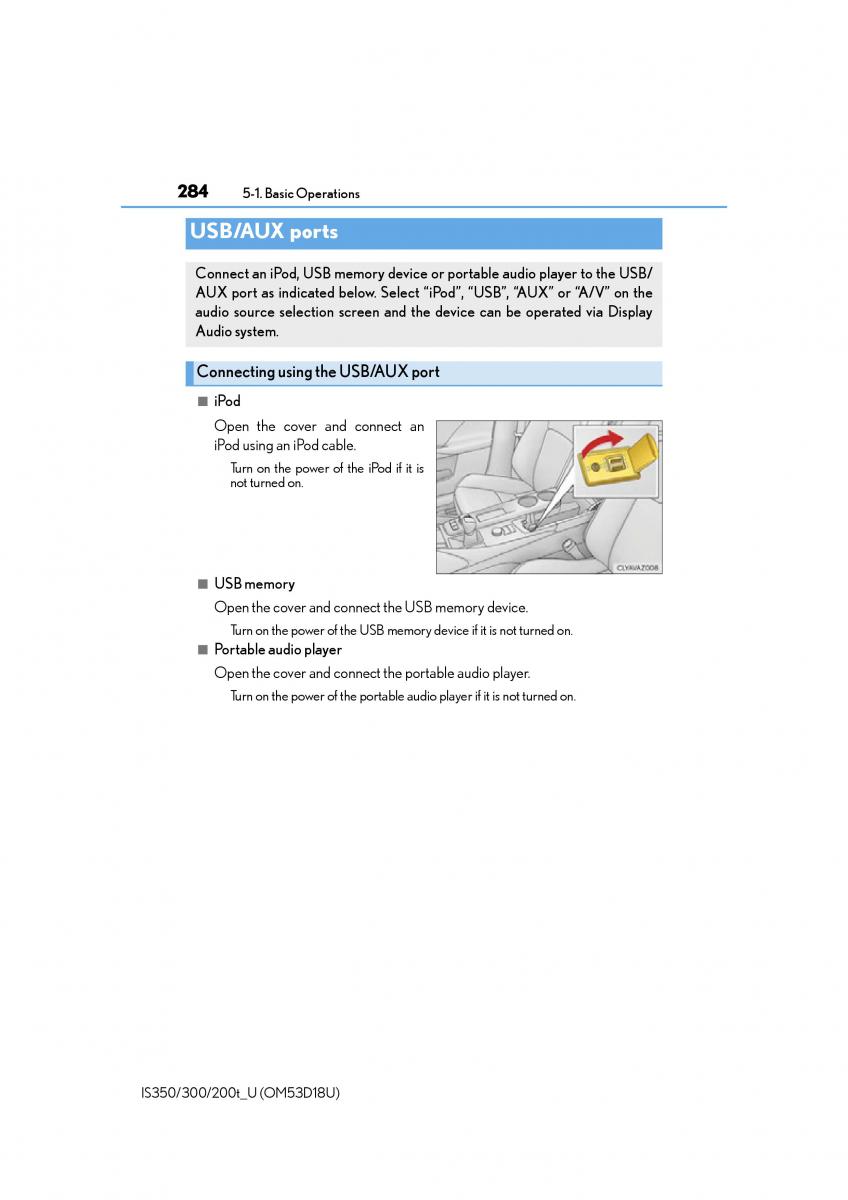 Lexus IS200t III 3 owners manual / page 284