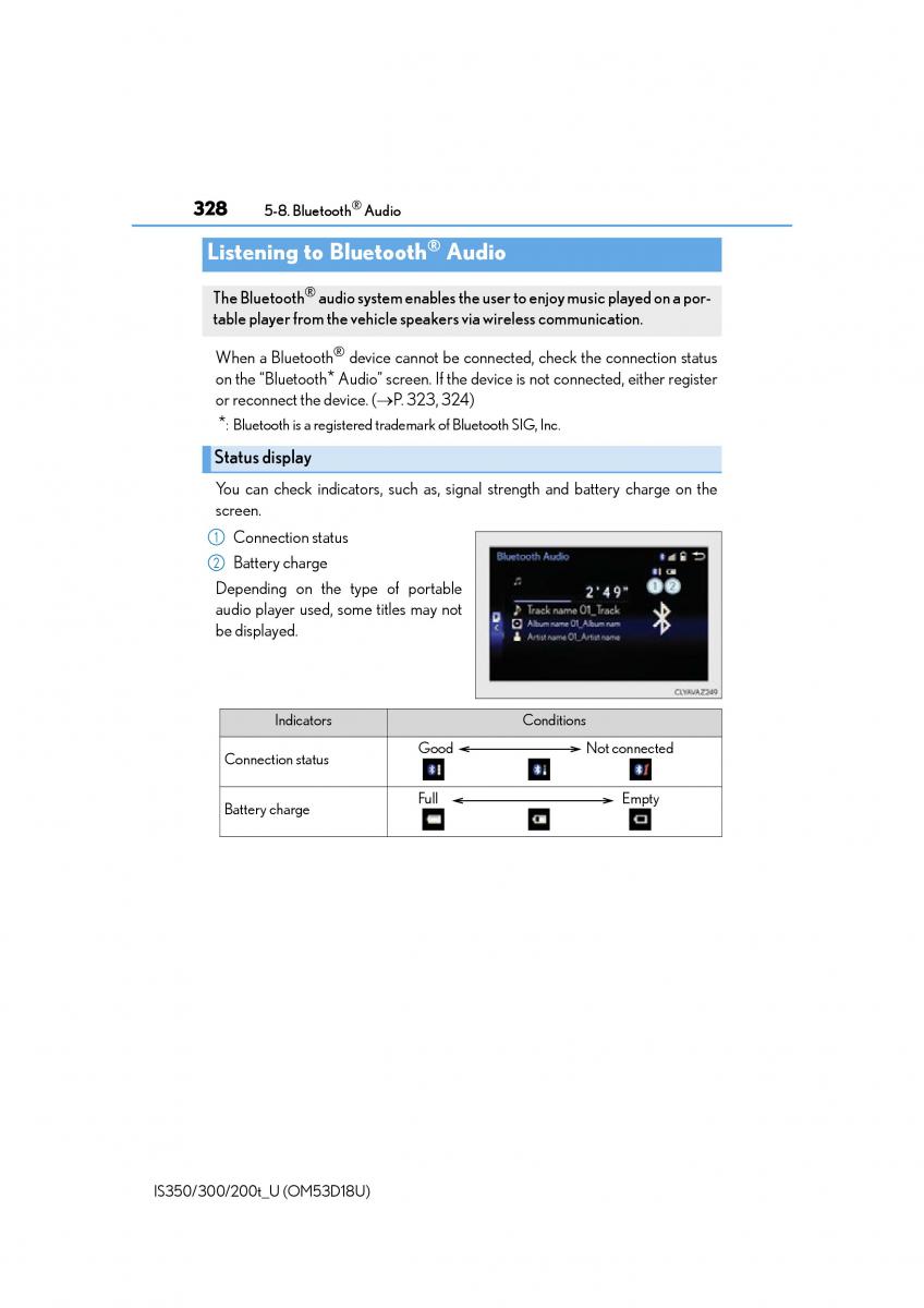 Lexus IS200t III 3 owners manual / page 328