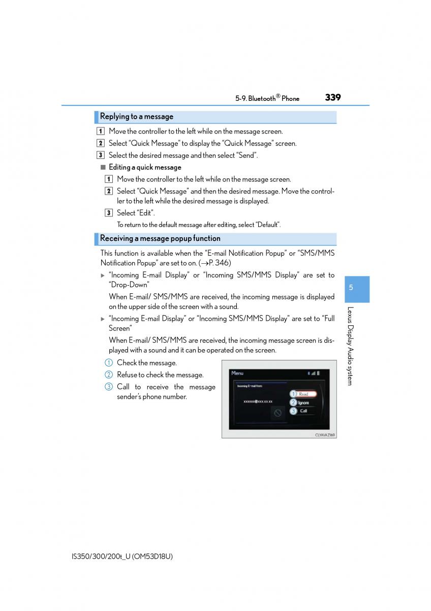 Lexus IS200t III 3 owners manual / page 339