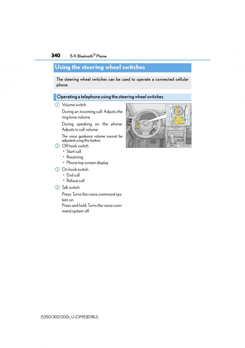 Lexus IS200t III 3 owners manual / page 340