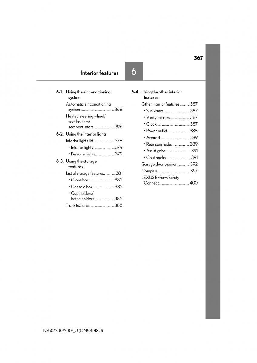 Lexus IS200t III 3 owners manual / page 367