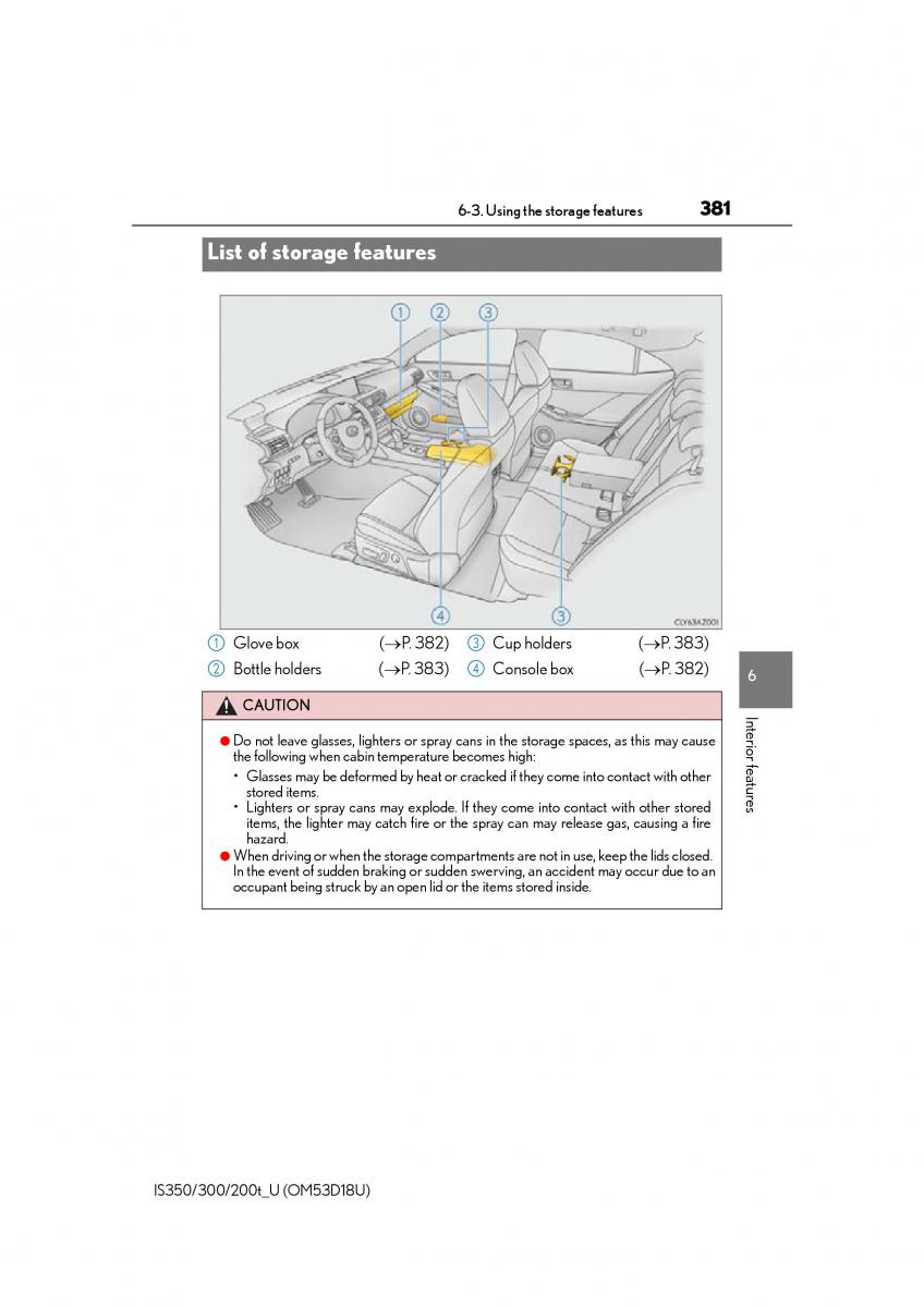 Lexus IS200t III 3 owners manual / page 381