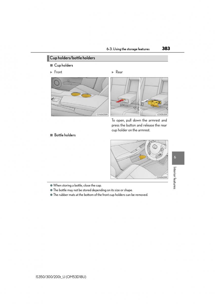 Lexus IS200t III 3 owners manual / page 383