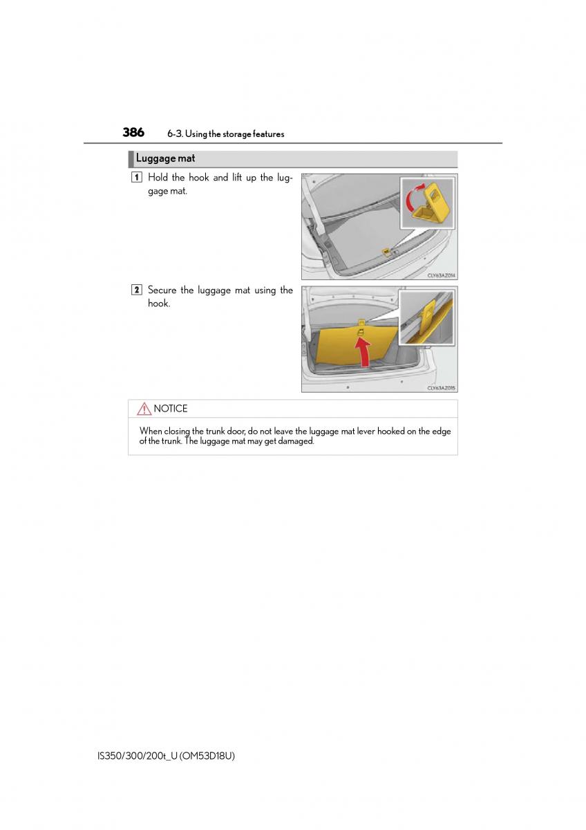 Lexus IS200t III 3 owners manual / page 386