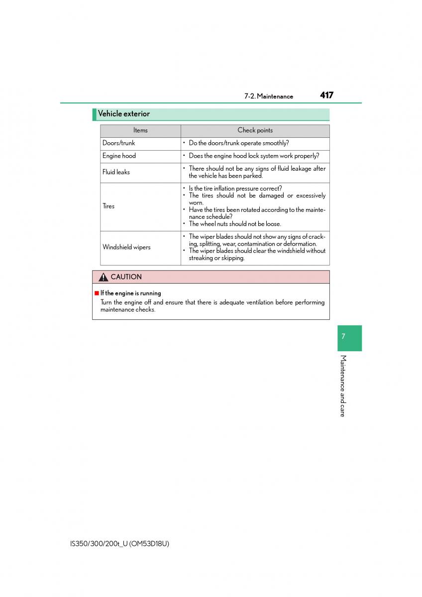 Lexus IS200t III 3 owners manual / page 417