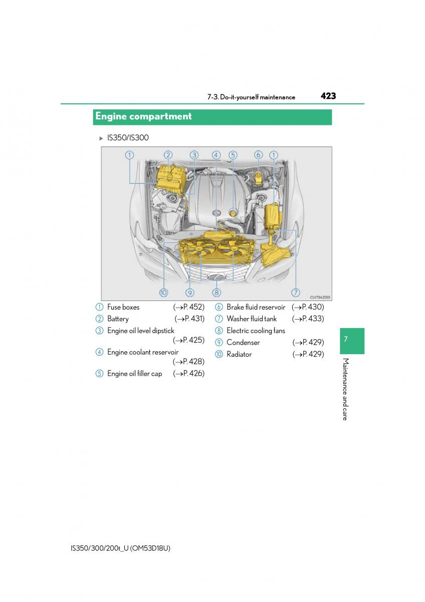 Lexus IS200t III 3 owners manual / page 423