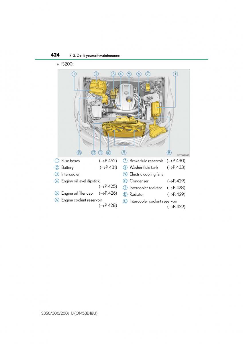 Lexus IS200t III 3 owners manual / page 424