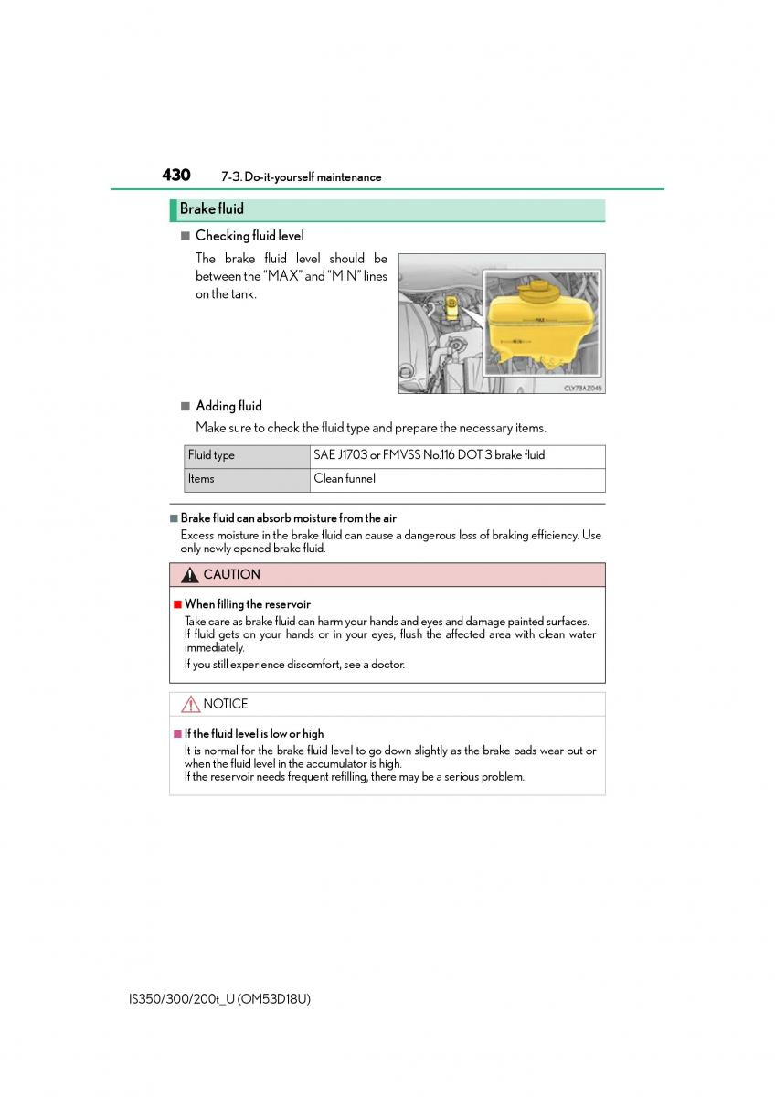 Lexus IS200t III 3 owners manual / page 430