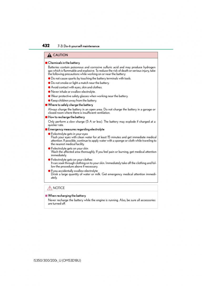 Lexus IS200t III 3 owners manual / page 432