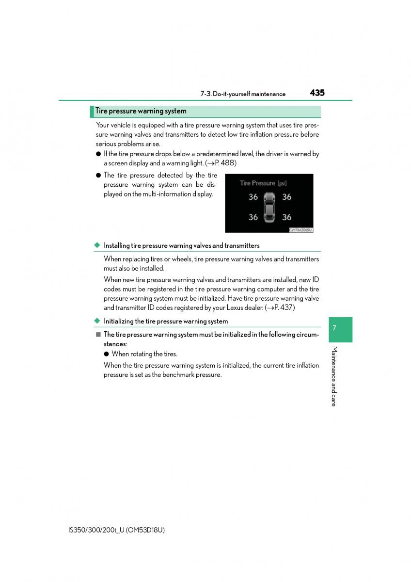 Lexus IS200t III 3 owners manual / page 435