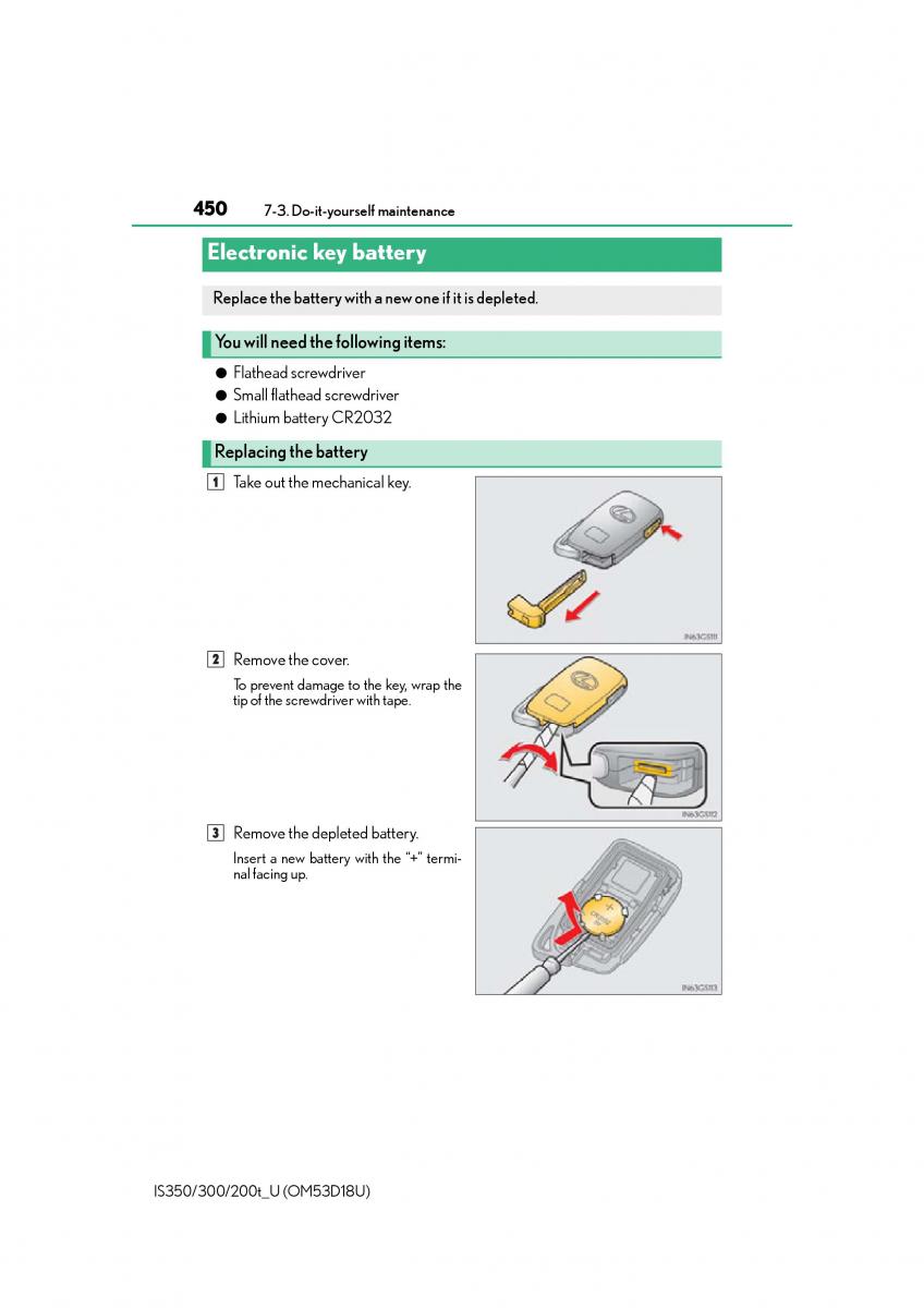 Lexus IS200t III 3 owners manual / page 450