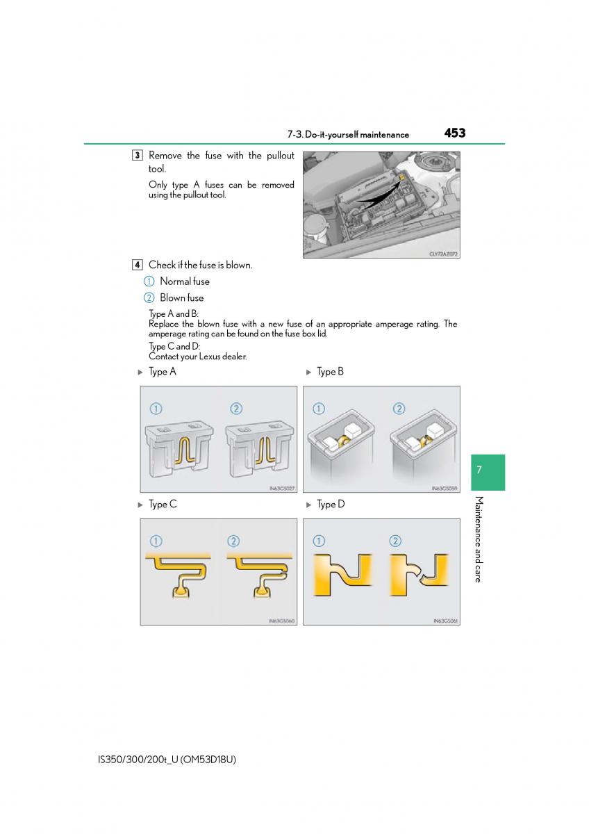 Lexus IS200t III 3 owners manual / page 453