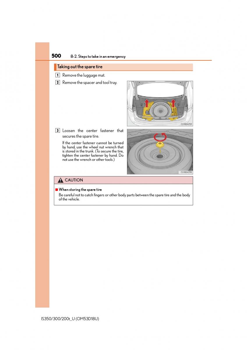 Lexus IS200t III 3 owners manual / page 500