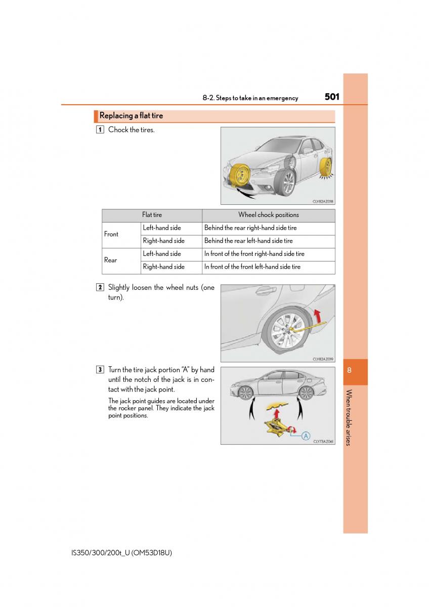 Lexus IS200t III 3 owners manual / page 501