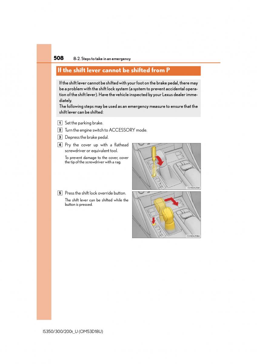 Lexus IS200t III 3 owners manual / page 508